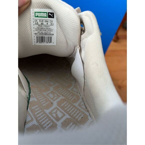 EUC Puma Basket Heart Denim Oatmeal Twilight Blue 36337103 Women Size 9 Shoes - Picture 5 of 6